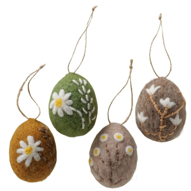 Osterbehang Ei Alva Filz 7x5 cm sortiert Osterdeko